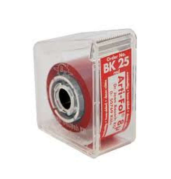 Bausch BK25 Arti-Fol 8µ Rolle im Spender 20m doppelseitig 22mm breit rot