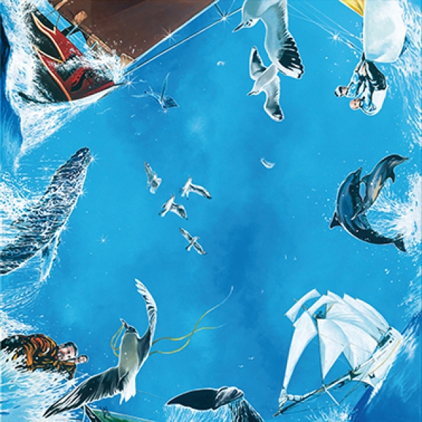 Deckenbild kompl. "Segelregatta"